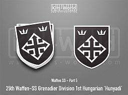 Kitsworld SAV Sticker - Waffen SS - 25th Waffen-SS Grenadier Division 1st Hungarian ‘H 